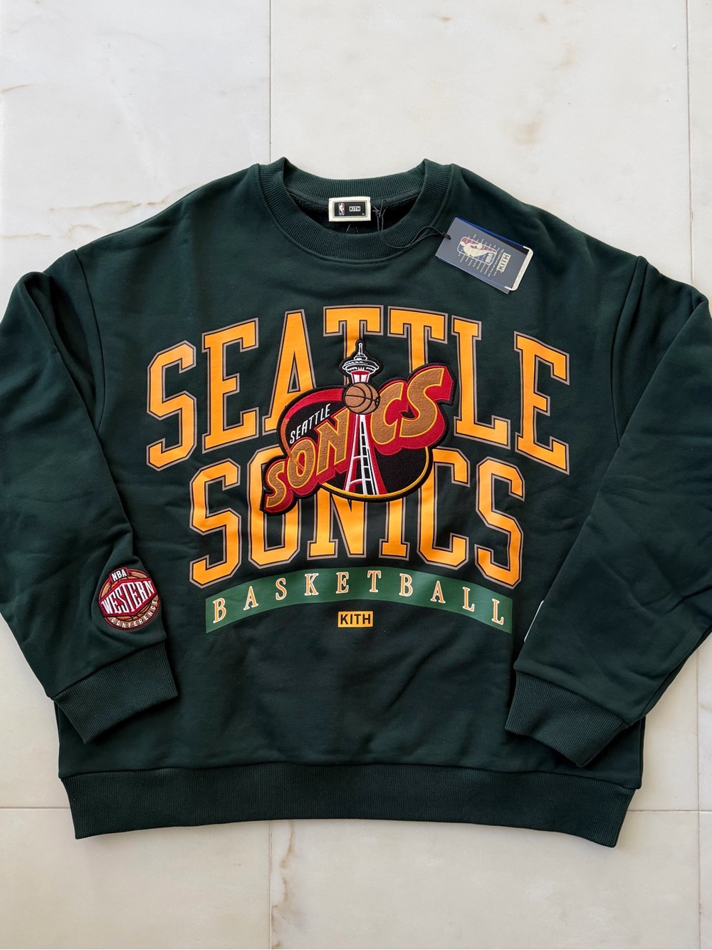 Kith x NBA Seattle SuperSonics Vintage Nelson Crewneck